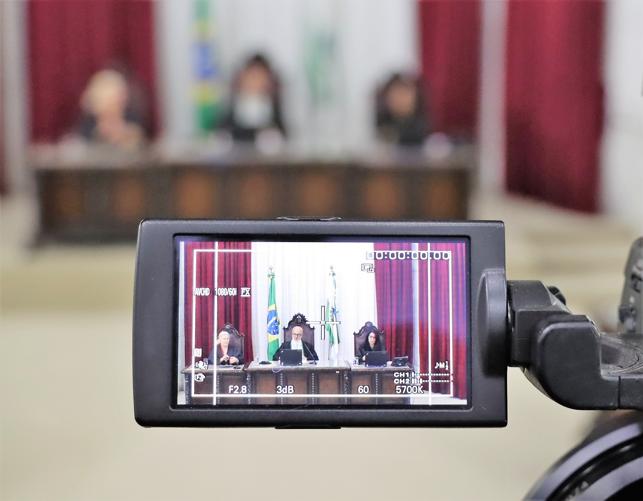 Sessão do Tribunal Pleno do TCE-PR, presidida pelo conselheiro Fernando Guimarães, transmitida ao vivo pelo canal do Tribunal no YouTube. Foto: Fabiano Contandor/Divulgação TCE-PR
