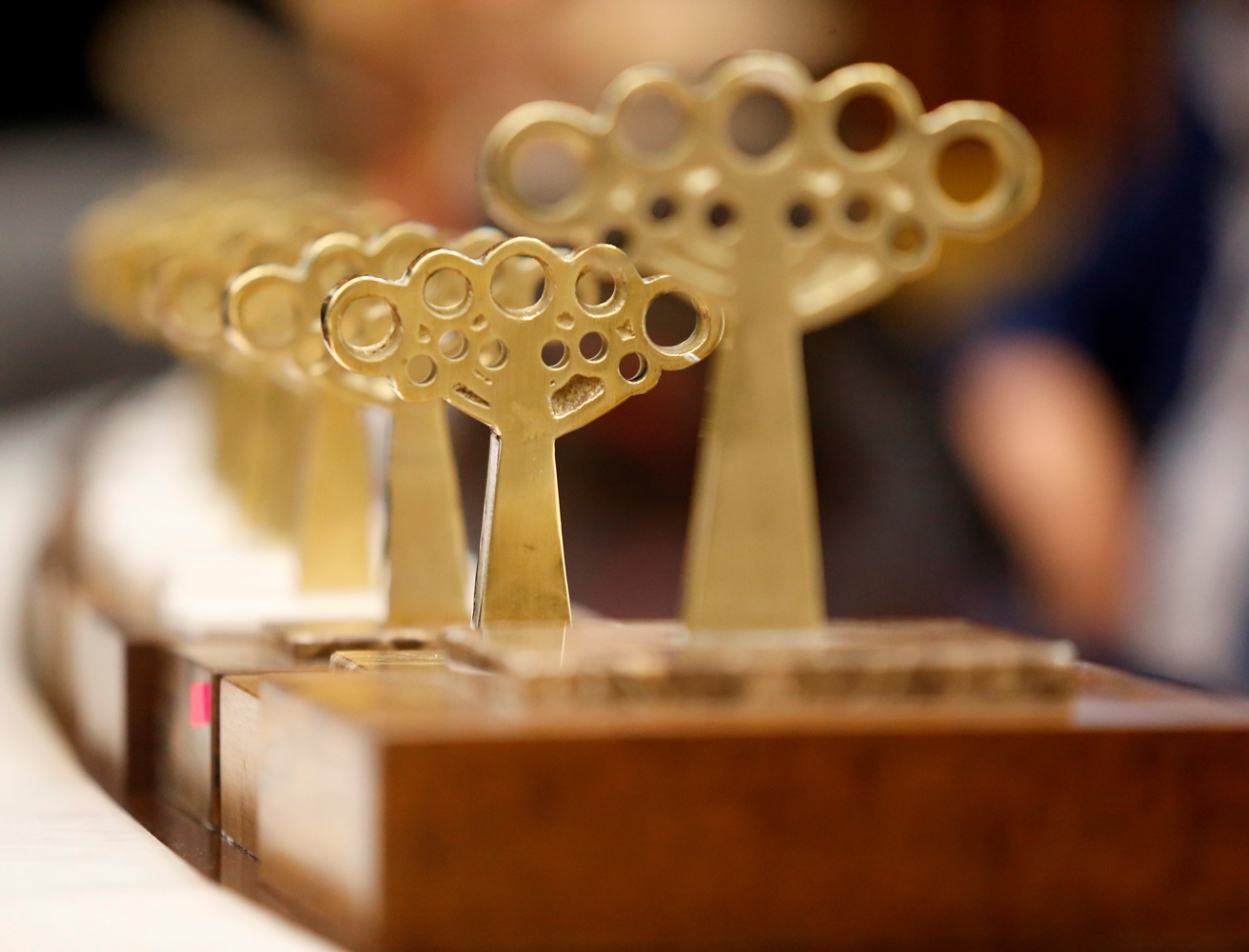 Troféus da sétima edição do Prêmio Gestor Público Paraná (PGP-PR), realizada em 2019. Foto: Divulgação