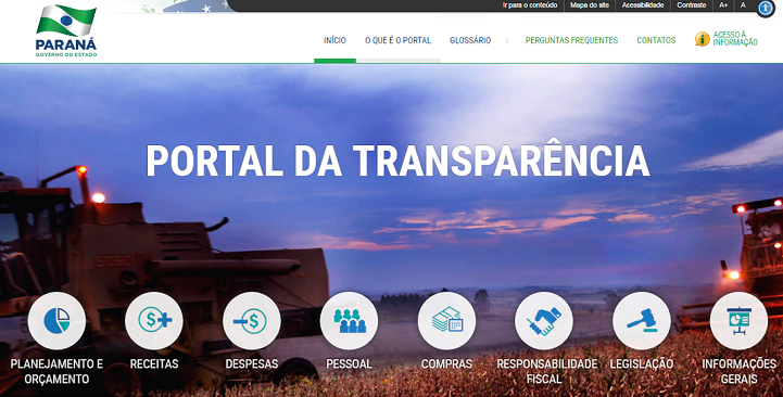 Novo Portal da Transparência do Governo do Estado, com melhorias recomendadas pelo TCE-PR