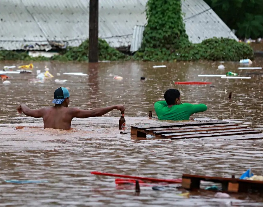 Área alagada pela enchente histórica que atingiu o Rio Grande do Sul. Foto: Agência Brasil/Divulgação