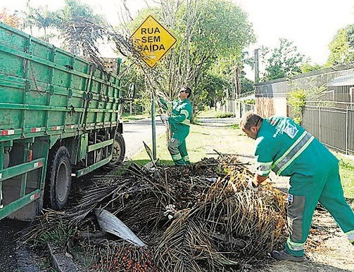 Serviço de coleta de entulhos, realizado pela Secretaria Municipal do Meio Ambiente de Curitiba. Foto: Secretaria Municipal de Comunicação Social/Divulgação