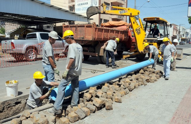 Obra de saneamento executada pela Sanepar em União da Vitória. Foto: Divulgação/TCE-PR