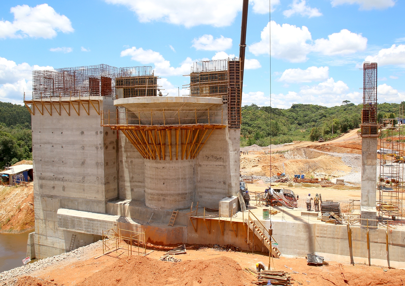 Obra da Barragem do Rio Miringuava, realizada pela Sanepar em São José dos Pinhais, na Região Metropolitana de Curitiba. Foto tirada em 7 de janeiro de 2021. Foto: Wagner Araújo/Divulgação TCE-PR