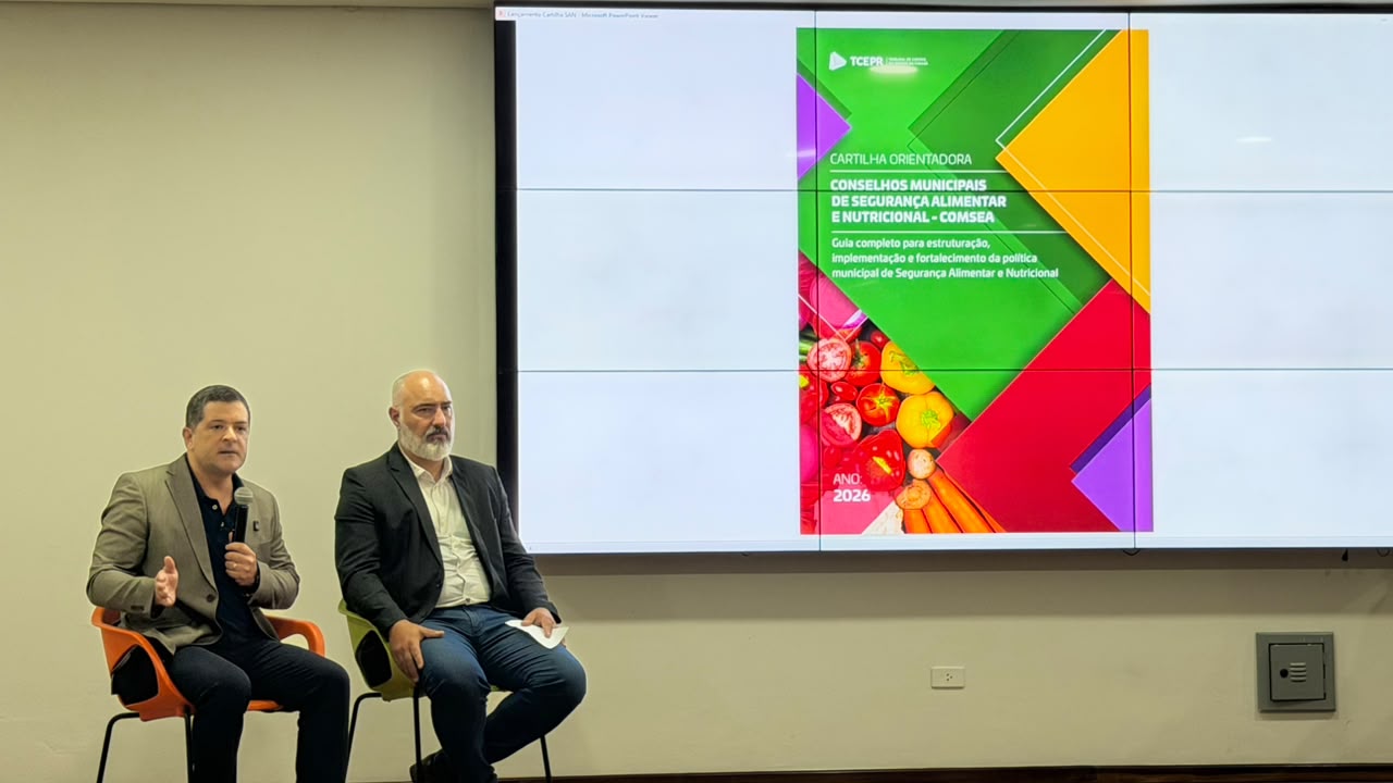 TCE-PR lança cartilha orientadora aos conselhos municipais de segurança alimentar e nutricional em Curitiba nesta sexta (16 de outubro)