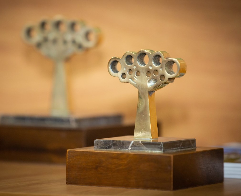 O troféu do Prêmio Gestor Público Paraná (PGP-PR). Foto: Divulgação