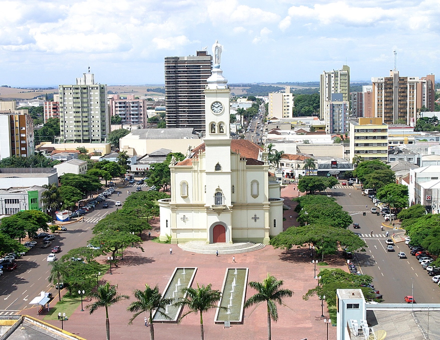 Vista aérea de Apucarana, uma das principais cidades do Norte do Paraná. Foto: Divulgação