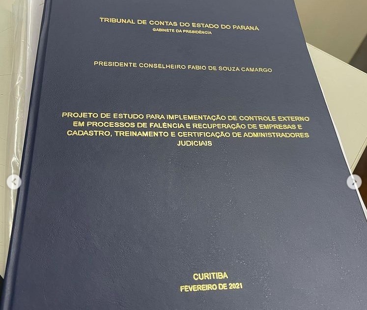 O projeto de estudo para a implementação do controle externo em processos de falências e recuperação de empresas. Foto: Divulgação TCE-PR