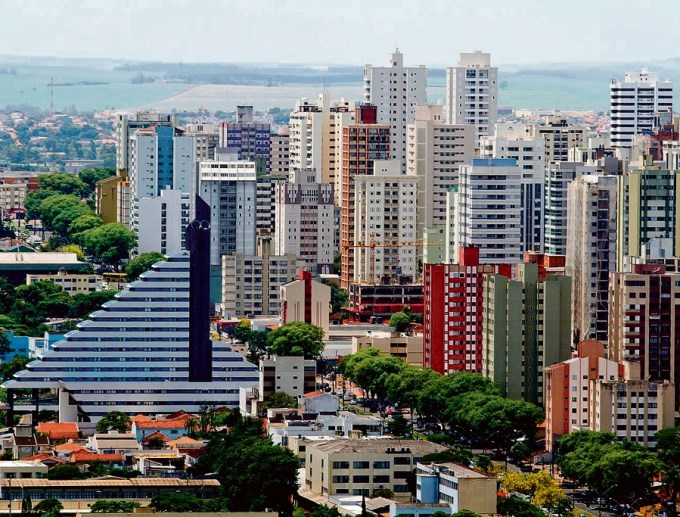 Vista área de Londrina, município mais populoso do interior do Paraná. Foto: Divulgação