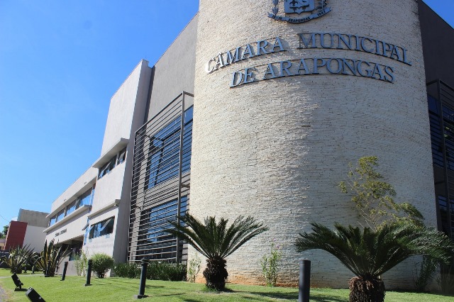Sede da Câmara Municipal de Arapongas, no norte do Paraná. Foto: PM de Arapongas/Divulgação