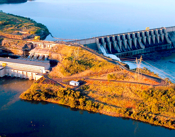 Barragem da Hidrelétrica Governador José Richa, também conhecida como Salto Caxias, localizada no Rio Iguaçu, na região Oeste do Paraná. Foto: Divulgação