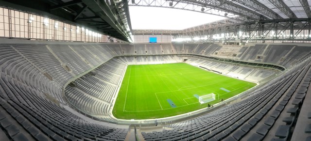 O Estádio Joaquim Américo após a reforma para receber jogos da Copa 2014, na qual foi utilizado dinheiro público. Foto: Mauricio Mano/Divulgação Clube Atlético Paranaense