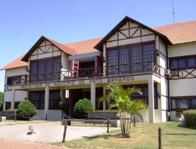 Prefeitura de Pato Bragado, município da região Oeste do Paraná. Foto: Divulgação