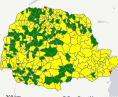 Mapa apresenta a proporção de consultas pré-natal nos municípios paranaenses. Aqueles destacados em verde possuem o índice Bom, acima de 90% da meta, de sete ou mais consultas oferecidas às gestantes.