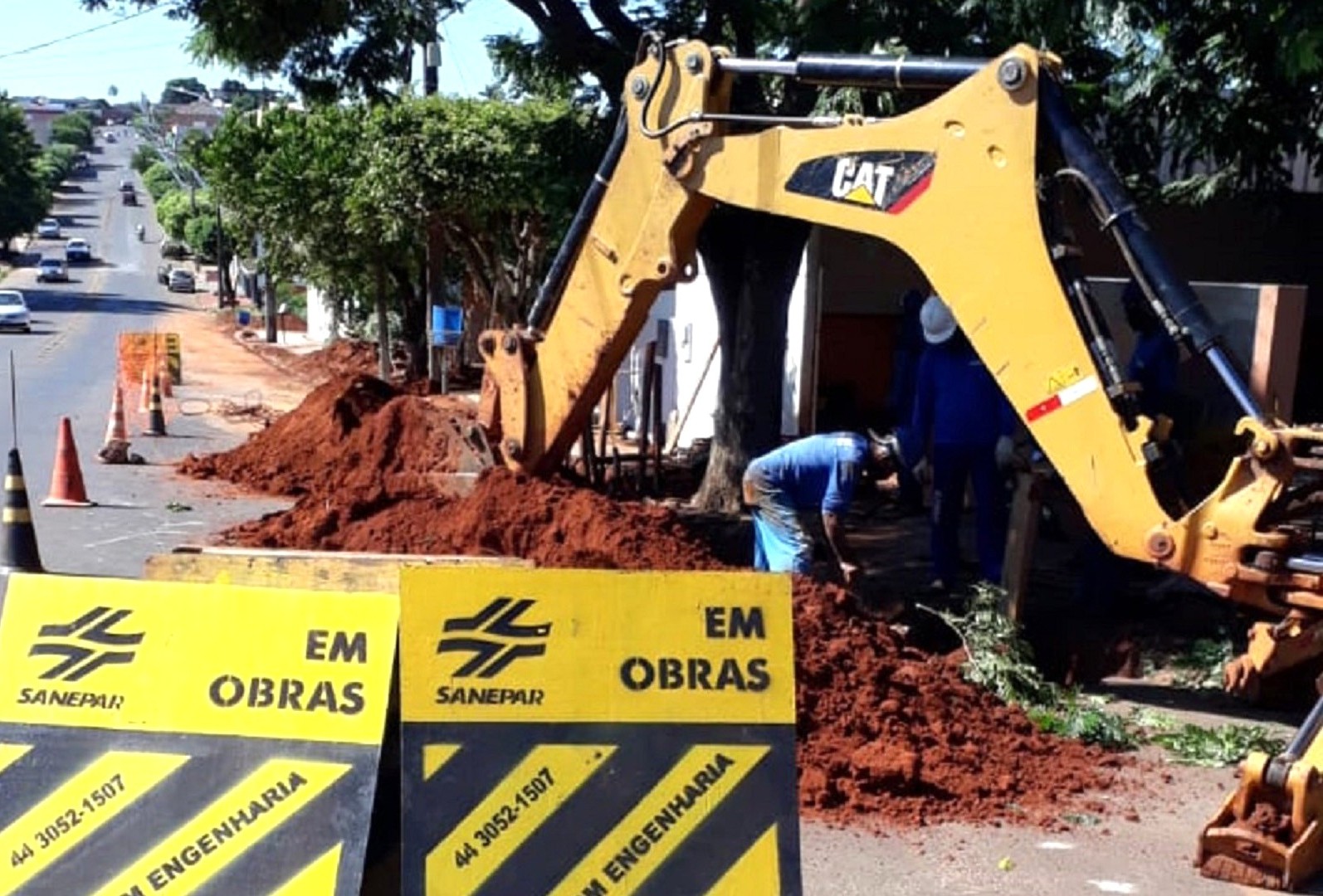 Sanepar - Obra de ampliação da rede de esgoto