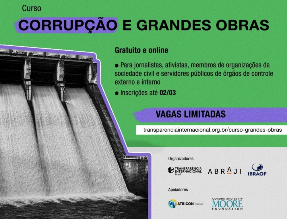 Curso Corrupção e Grandes Obras.