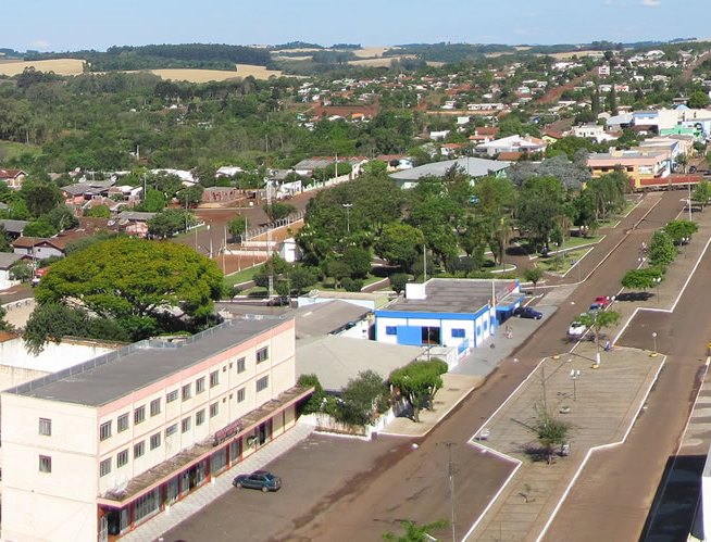 Vista aérea da área urbana de Santa Izabel do Oeste. Foto: Divulgação