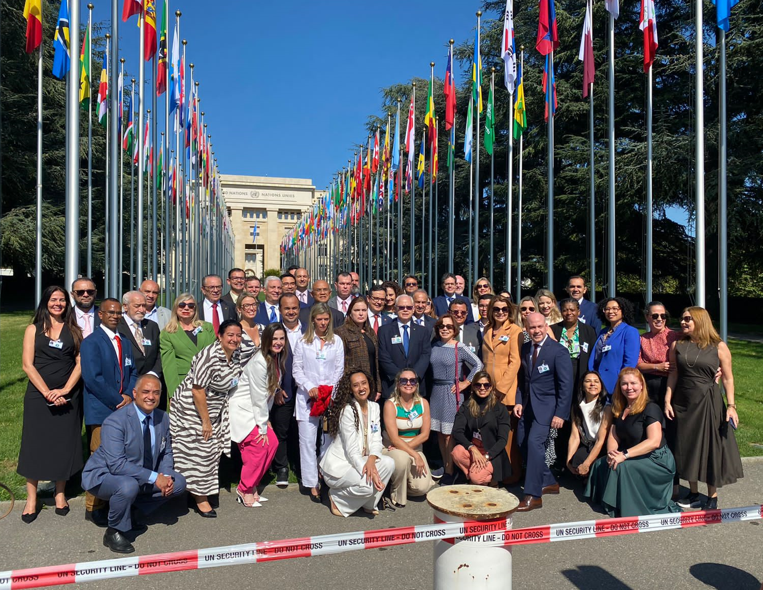 Participantes da 6a. SAEG, na sede da ONU em Genebra. Foto: Divulgação