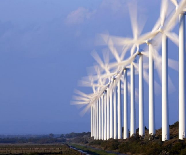 Campo de produção de energia eólica na região Nordeste do Brasil. Foto: Divulgação