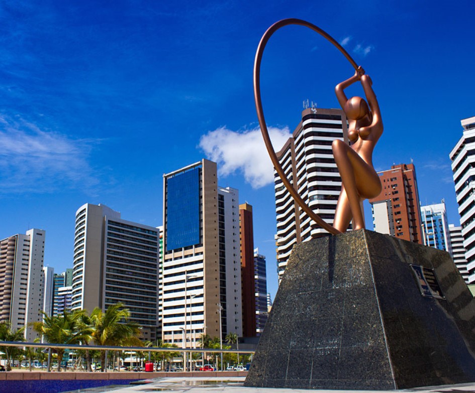 Fortaleza, capital do Ceará, vista a partir da Praia de Iracema. Foto: Divulgação