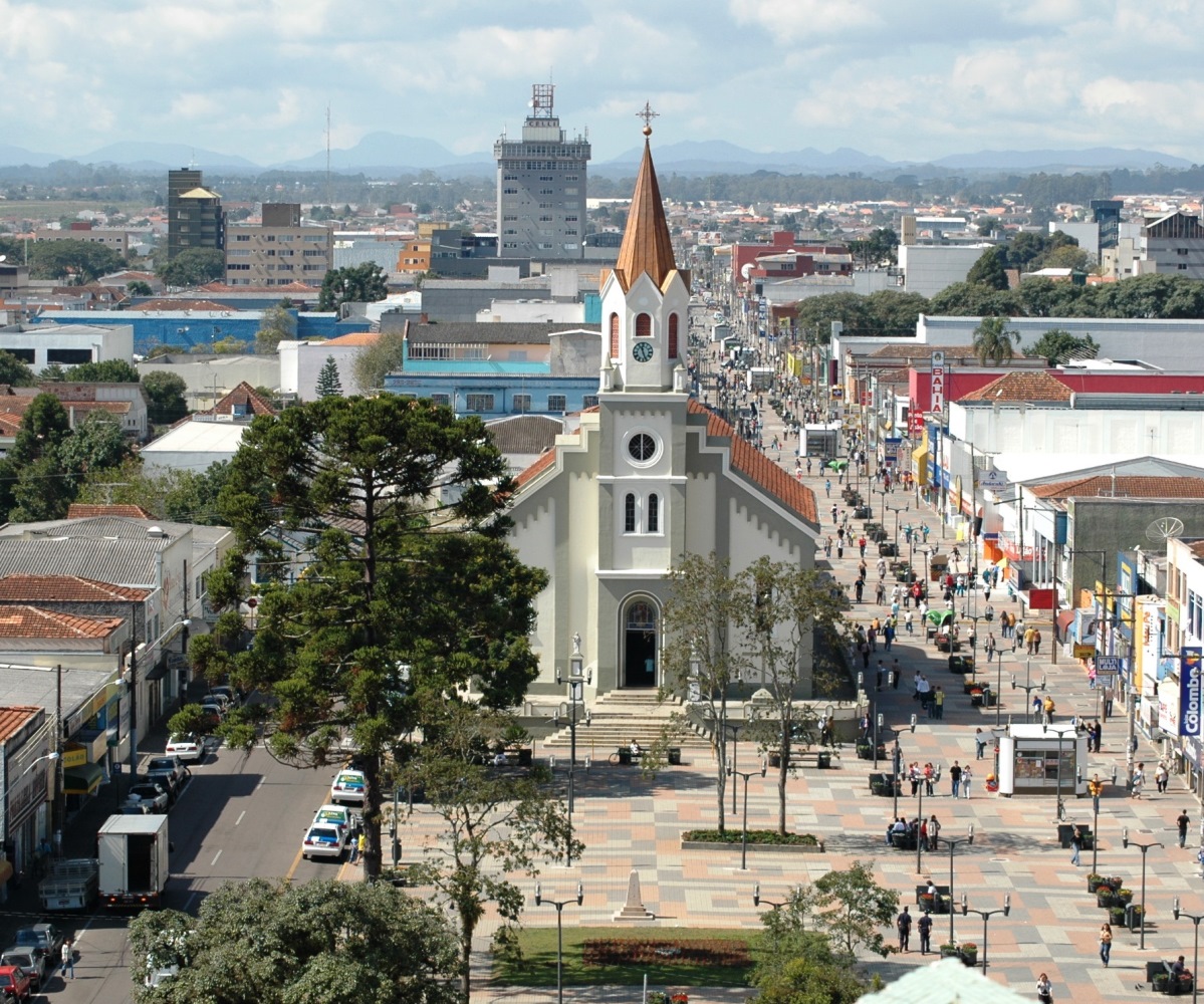Vista da área central de São José dos Pinhais, município da Região Metropolitana de Curitiba. Foto: Divulgação