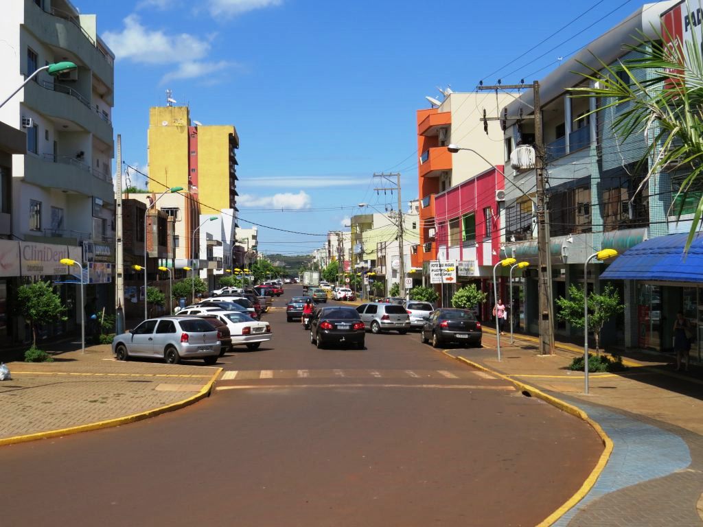Área central de São Miguel do Iguaçu, município da Região Oeste do Paraná. Foto: Divulgação