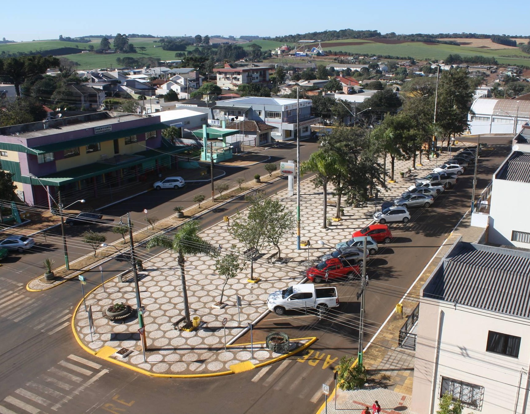 Vista aérea da sede urbana de Mariópolis, município da região Sudoeste do Paraná. Foto: Divulgação