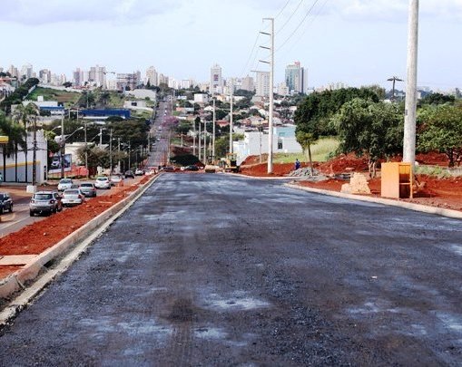 Obra de duplicação da Avenida Prefeito Faria Lima, realizada pelo Município de Londrina. Foto: Prefeitura de Londrina/Divulgação