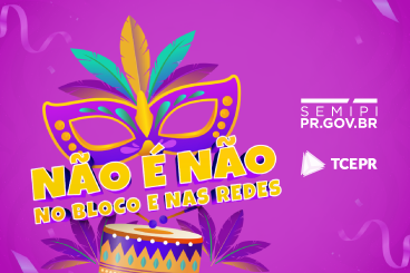 Cartaz da campanha "Não é Não no Bloco e nas Redes", de combate à importunação sexual durante o Carnaval