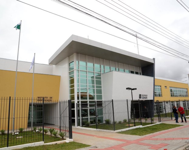 Delegacia da Polícia Civil do Paraná em Fazenda Rio Grande, inaugurada em janeiro de 2018. Foto: Jaelson Lucas/Agência de Notícias do Paraná - Divulgação