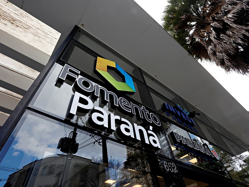 Sede da Agência de Fomento do Paraná S.A., em Curitiba. Foto: Agência de Notícias do Paraná/Divulgação