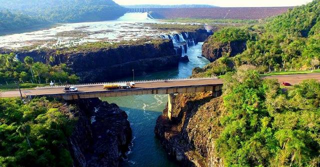 Hidrelétrica de Salto Santiago, localizada no município de Rio Bonito do Iguaçu. Foto: Divulgação/Prefeitura de Rio Bonito do Iguaçu