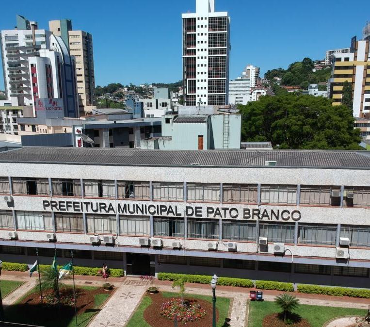 Prefeitura de Pato Branco, município da Região Sudoeste do Paraná. Foto: Divulgação