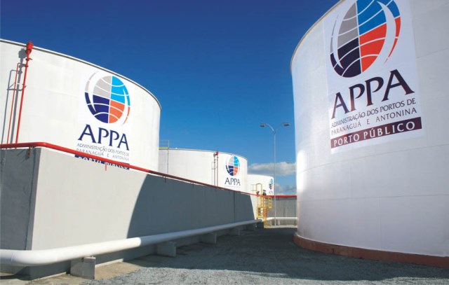 Terminal de Álcool do Porto de Paranaguá, administrado pela Appa. Foto: Divulgação
