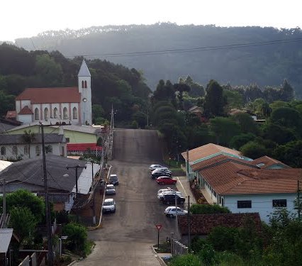 Vista da sede urbana de Porto Vitória, município do Sul do Paraná. Foto: Divulgação