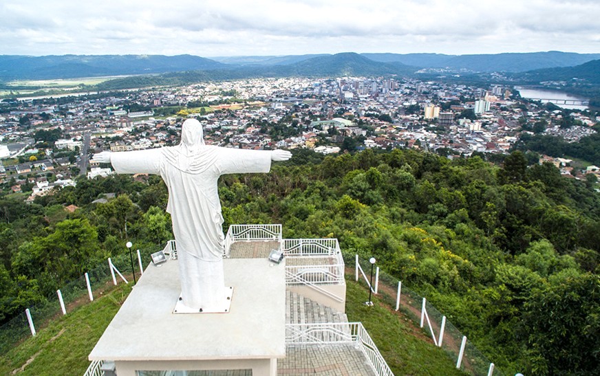 Vista da sede urbana de União da Vitória, principal município da Região Sul do Paraná