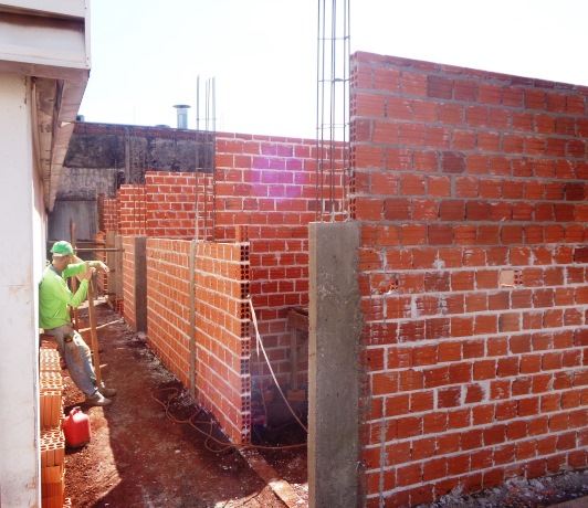 Obra de reforma e ampliação da Escola Municipal Campos Salles, realizada pela Secretaria Municipal de Obras Públicas de Maringá. Foto: Prefeitura de Maringá/Divulgação