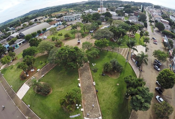 Vista aérea da sede urbana de Palmital, município da região Centro-Sul do Paraná. Foto: Divulgação