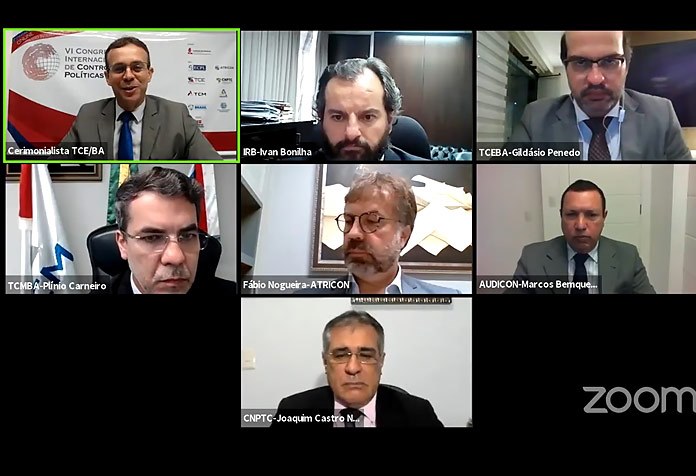 Participantes da solenidade de abertura do 6º Congresso Internacional de Controle e Políticas Públicas.