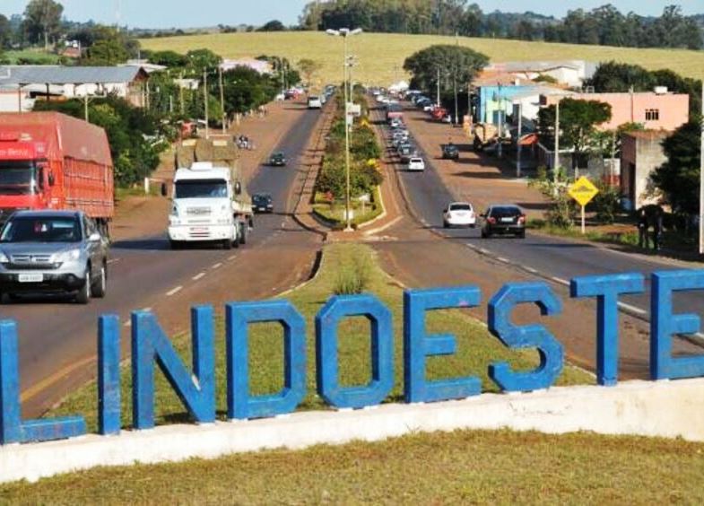 Vista parcial da sede urbana de Lindoeste, município da região Oeste do Paraná. Foto: Divulgação