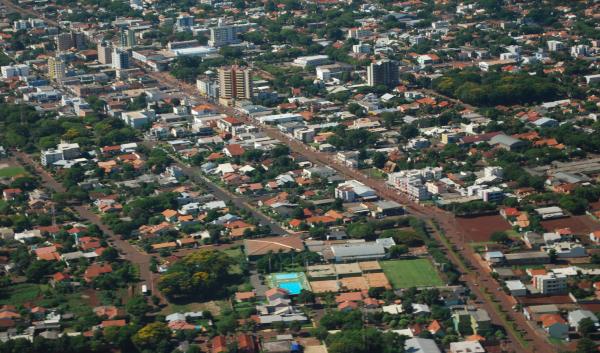 Vista aérea de Palotina, município da região Oeste do Paraná