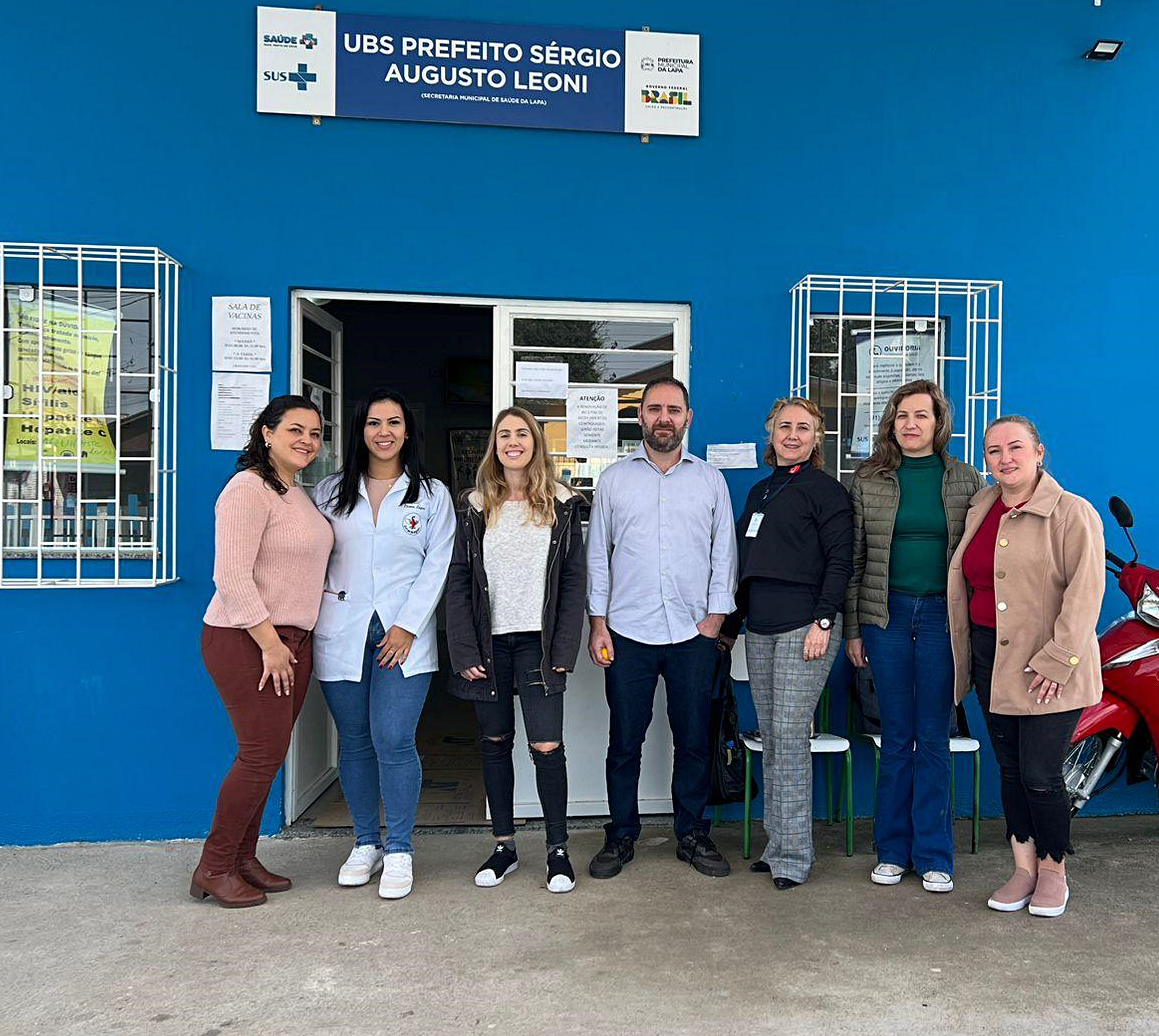 Equipe de servidores do TCE-PR com servidores da área da saúde do Município da Lapa, durante auditora integrante do PAF Saúde 2024-2025. Foto: TCE-PR/Divulgação