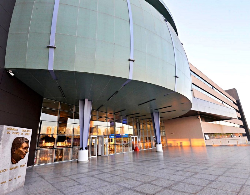 Sede da Assembleia Legislativa do Estado de Goiás, localizada na capital, Goiânia. Foto: Divulgação