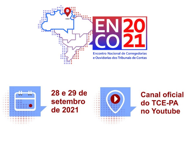 O Encontro Nacional das Corregedorias e Ouvidorias dos Tribunais de Contas (Enco) 2021 será realizado nos dias 28 e 29 de setembro.