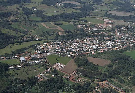 Vista aérea do município de Enéas Marques, no Sudoeste do Estado