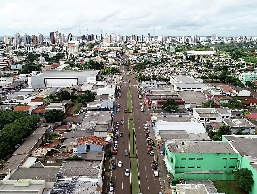 Vista da Avenida Carlos Gomes, uma das principais de Cascavel, maior cidade da Região Oeste do Paraná. Foto: Prefeitura de Cascavel/Divulgação