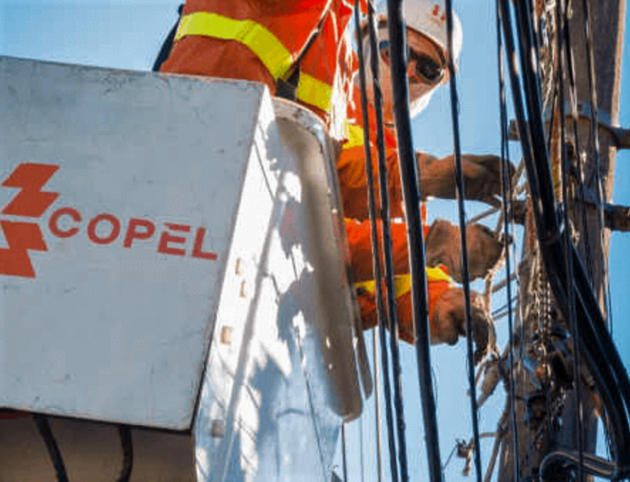 Linha de transmissão da Companhia Paranaense de Energia (Copel). Foto: Copel/Divulgação