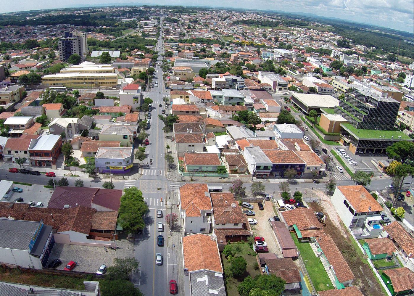 Vista da área central de Araucária, município da Região Metropolitana de Curitiba. Foto: Prefeitura de Araucária/Divulgação