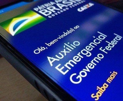 Auxílio emergencial está sendo pago pelo governo federal para amenizar os efeitos econômicos da pandemia da Covid-19. Imagem: Divulgação