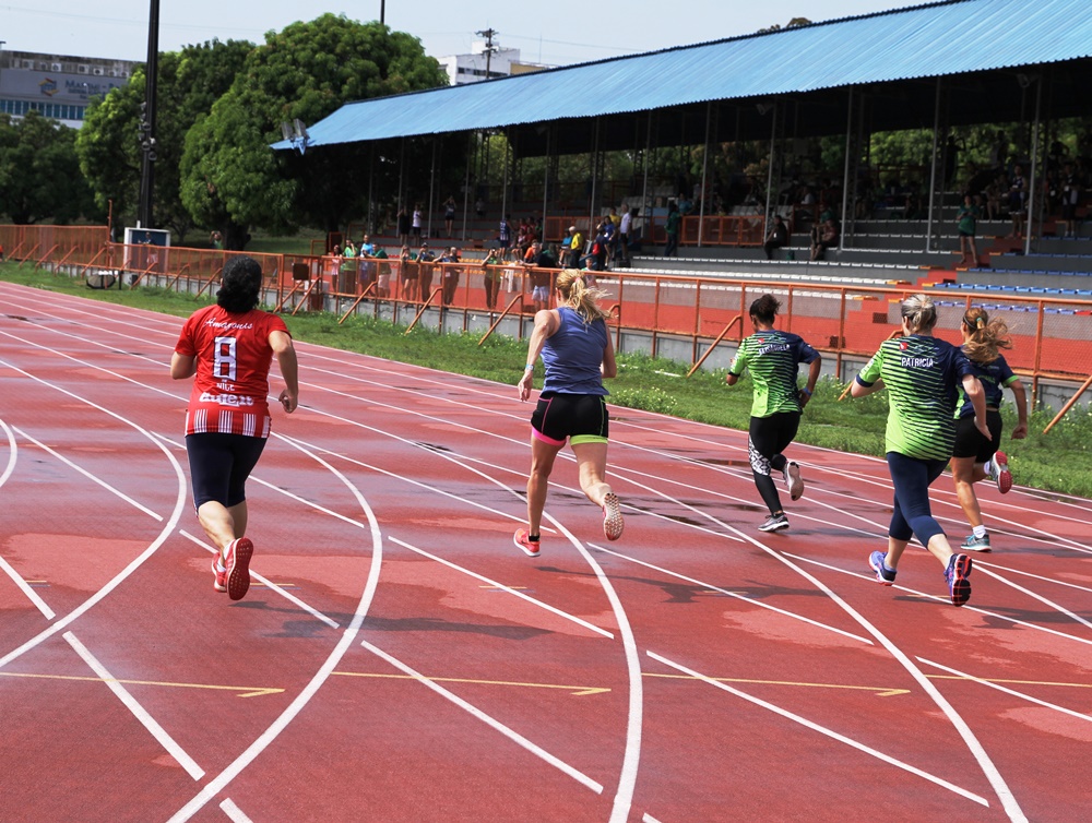 Prova feminina de atletismo disputada na Olimpíada dos Tribunais de Contas (OTC) de 2019, realizada em Manaus. Foto: ANOSTC/Divulgação