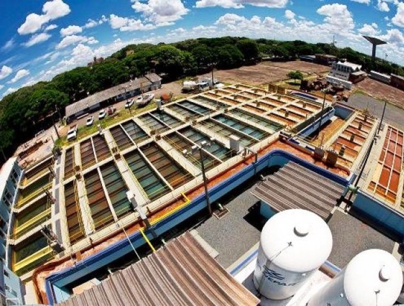 Estação de tratamento de água da Companhia de Saneamento do Paraná (Sanepar) em Maringá. Foto: Sanepar/Divulgação